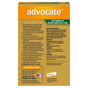 Advocate Small Dog 0-4Kg (3 Pack)