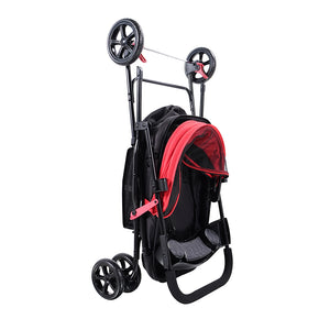 IBIYAYA EASY STROLLING PET BUGGY FOR CATS & DOGS UP TO 20KG - ROUGE RED