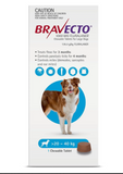 Bravecto Flea & Tick Control Chew - Blue Pack for Large Dogs 20-40kg - Single Chew