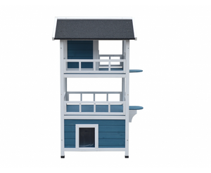 Double Story Cat Shelter Condo with Escape Door