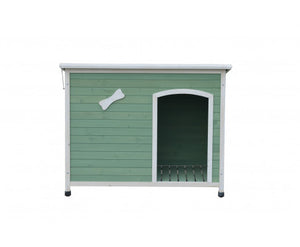 MEDIUM WOODEN DOG KENNEL CABIN WITH STRIPE - TIMBER