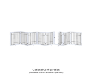 Wooden Dog Pen and Gate Two-Panel Extension - White
