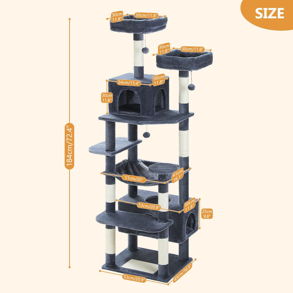 184cm Multilevel Cat Scratching Tower/ Tree
