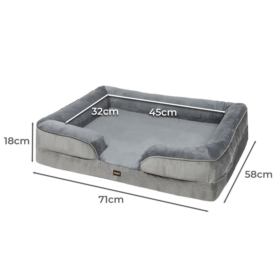 Orthopedic Removable Memory Foam Pet Bed - Grey│direct To Pet