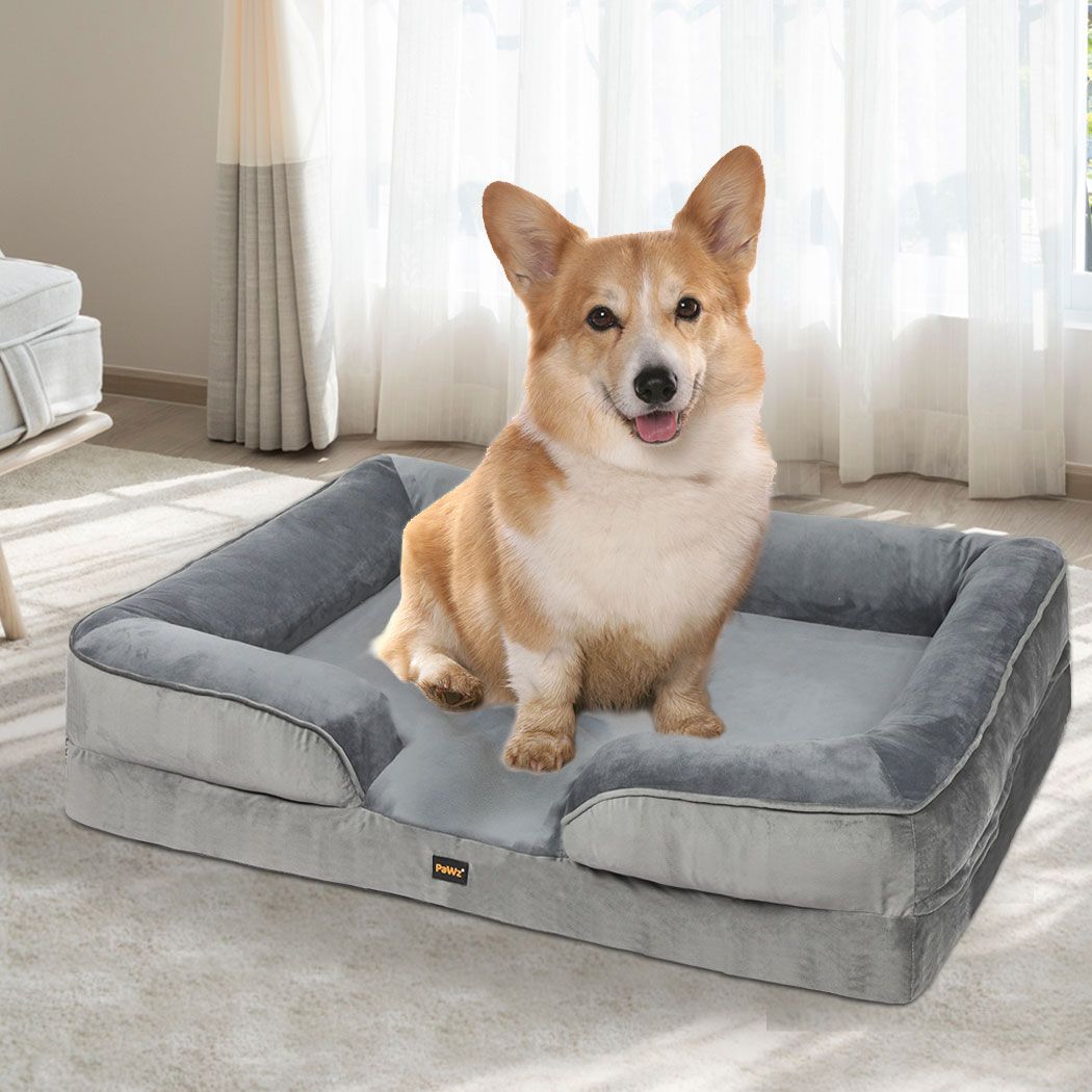 Orthopedic Removable Memory Foam Pet Bed - Grey│direct To Pet