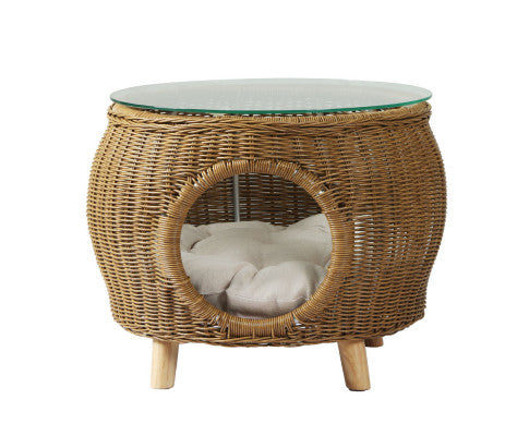 Side Table Coffee Pet Bed - Yellow