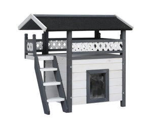 73cm OUTDOOR WOODEN DOG & CAT HOUSE
