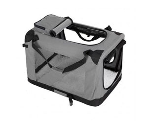 Portable Dog Crate Carrier - Grey