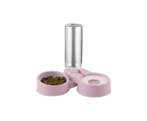 Automatic 2 in 1 Water & Food Feeder - Pink
