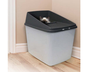 XL Top Entry Cat Litter Box Covered Kitty Tray