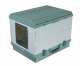 XL Foldable Cat Litter Box with Handle and Scoop - Green