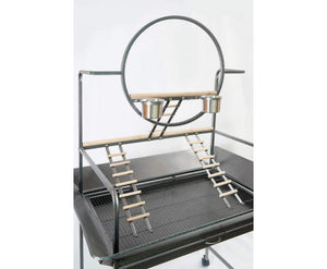 Large Bird Cage Gym Toy Stand With Ladder On Wheels