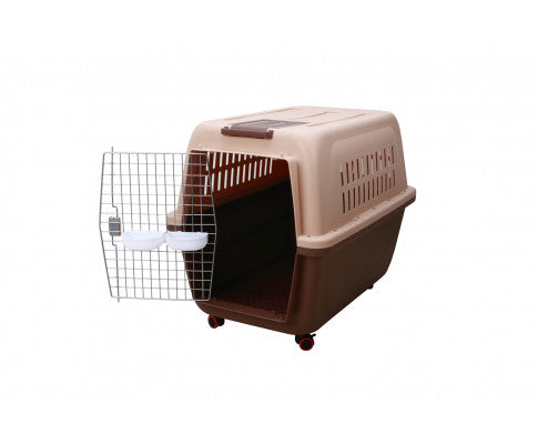 Large Dog & Cat Travel Carrier with Handle and Wheel