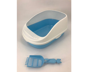 Large Portable Cat Litter Box with Scoop