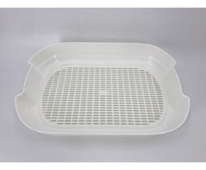 Portable Hooded Cat Litter Box with Scoop and Grid Tray