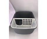 XL Portable Hooded Cat Litter Box  with Handle and Scoop - Grey