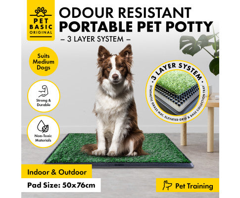 76 x 50cm Odour Resistant Portable Dog Potty Trainer 3
