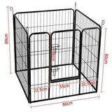 dog kennel 8-Panel Dog Exercise Playpen 80x80cm