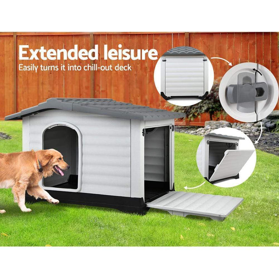 dog kennel Extra Extra Large Dog Kennel - Grey