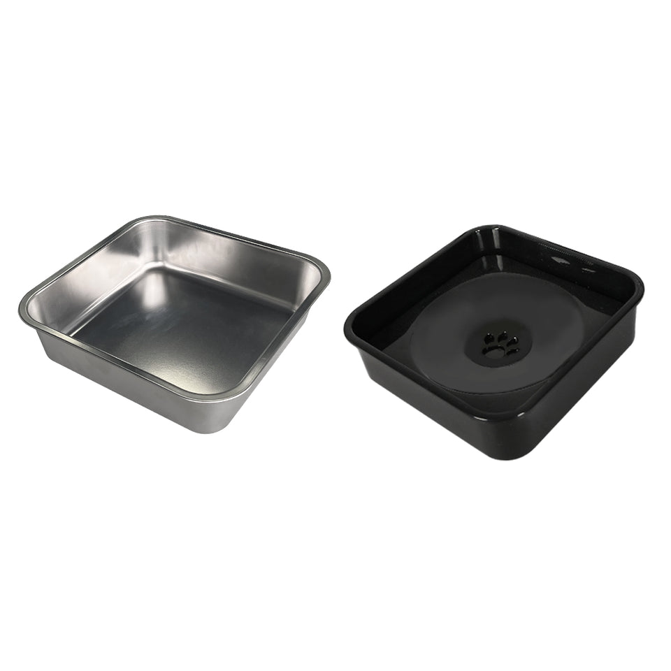 NONSLIP 4 HEIGHT ADJUSTABLE DOG & CAT FOOD WATER BOWL - STAINLESS BOWL