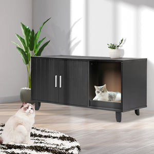 Enclosed Hooded Cat Litter Box Furniture