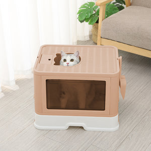 Foldable Cat Litter Box with Removable Drawer