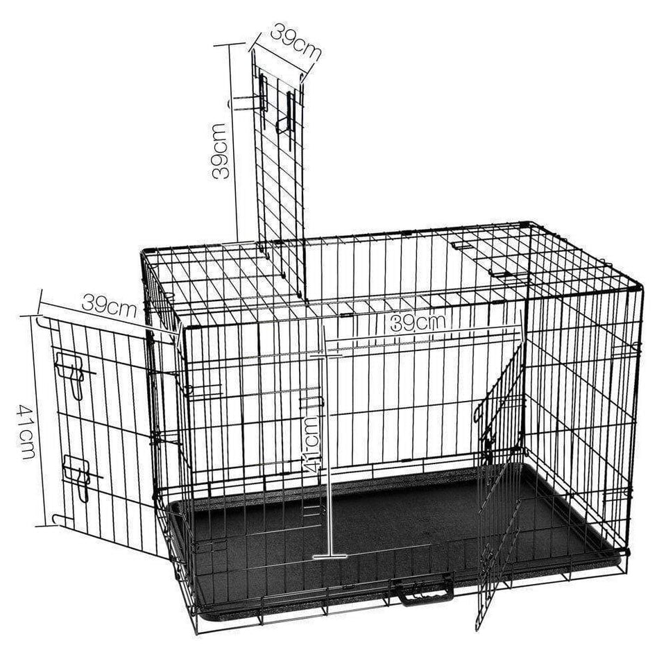 Pet Care 36inch Collapsible Pet Cage with Cover - Black & Green