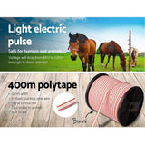 Pet Care Giantz 5km 0.15J Solar Electric Fence Energiser Energizer Charger with 400M Tape
