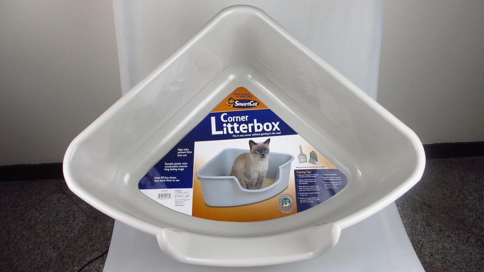 Smartcat Corner Litter Box - Gray