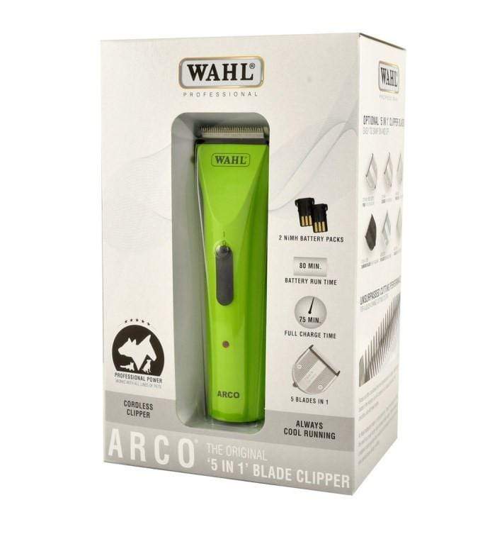 Buy Wahl Arco Cordless Clipper Lime Green with 5 in 1 Blade Direct To Pet