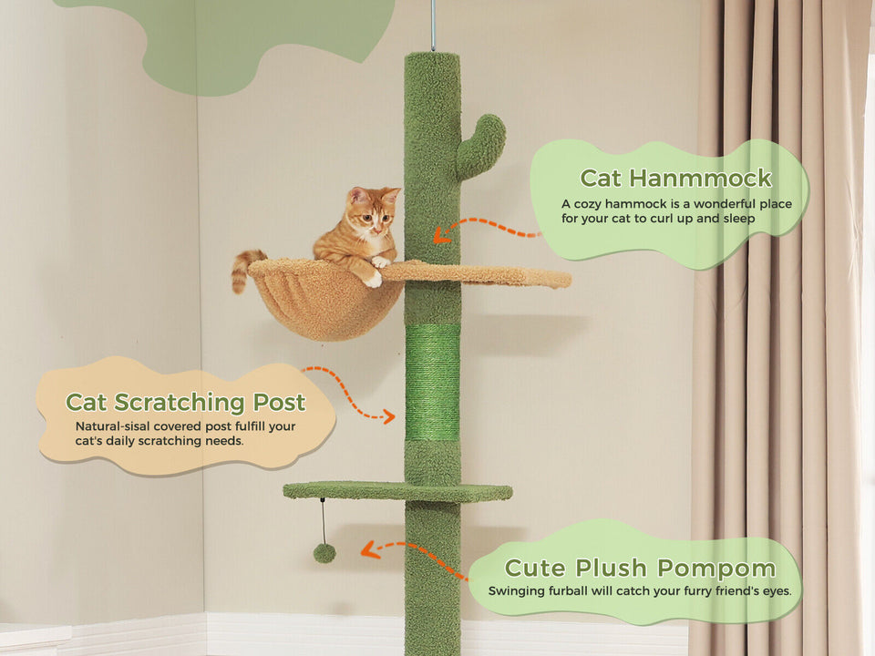 210cm - 274cm Adjustable Cat Scratching Tree /Pole /Post