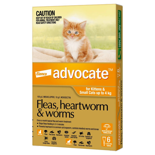 Advocate Orange Small Cat 0-4Kg (6 Pack)