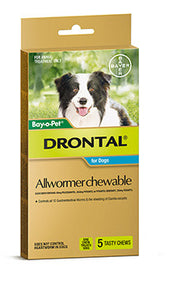 Drontal All-Wormer for Medium Dogs up to 10kg - 5 Chews