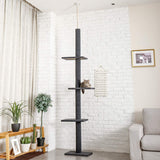 228cm Floor To Ceiling Cat Scratching Post / Tree / Pole