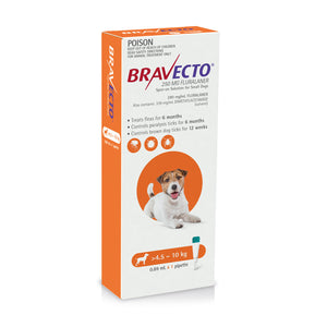 Bravecto Spot-on Flea & Tick Treatment for Dogs 4.5-10kg