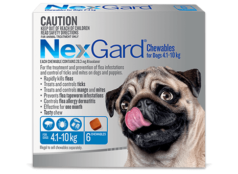 Nexgard For Dogs 4.1-10Kg - Blue 6 Pack