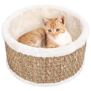 36cm Round Cat Basket Seagrass