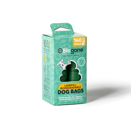 Bio-Gone Biodegradable Dog Poo Bags - 8 Roll (160 bags Per Roll)