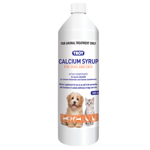 Troy Calcium Syrup Oral Supplement for Dogs & Cats 250mL