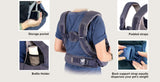 Ibiyaya Hug Pack Padded & Mesh Dog Sling Carrier - Denim Blue