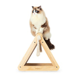 Hideout Wooden Cat Scratching Post with Replaceable Cardboard Inserts