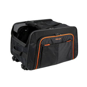 Ibiyaya JetPaw: Expandable Pet Carrier & Backpack - Obsidian/Orange