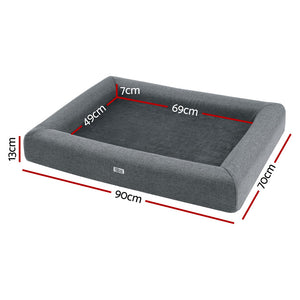 Egg Crate Foam Dog Bed Sofa - Grey