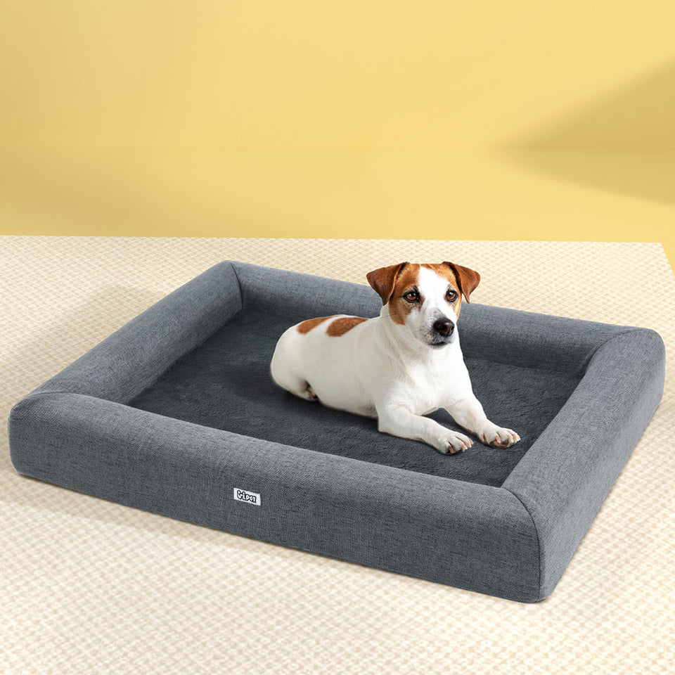 Egg Crate Foam Dog Bed Sofa - Grey