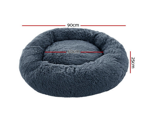 CALMING PET BED - DARK GREY