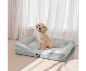 Egg Crate Foam Dog Bed Sofa - Light Grey