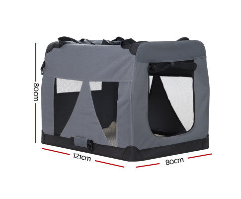 Portable Foldable Pet Carrier - Grey