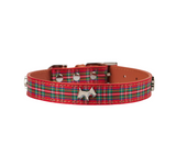 Highland Red Tartan Dog Collar By Hamish McBeth