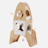 Small Rocket Ship Cat House