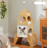 Small Rocket Ship Cat House